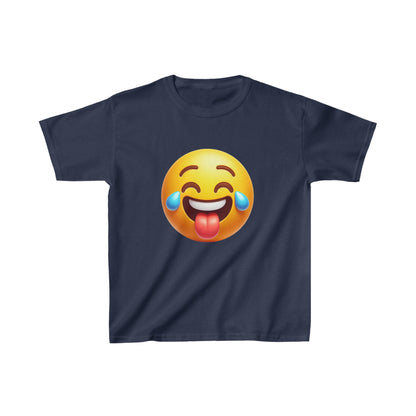 Emoji sonriente | Camiseta de algodón pesado para niños