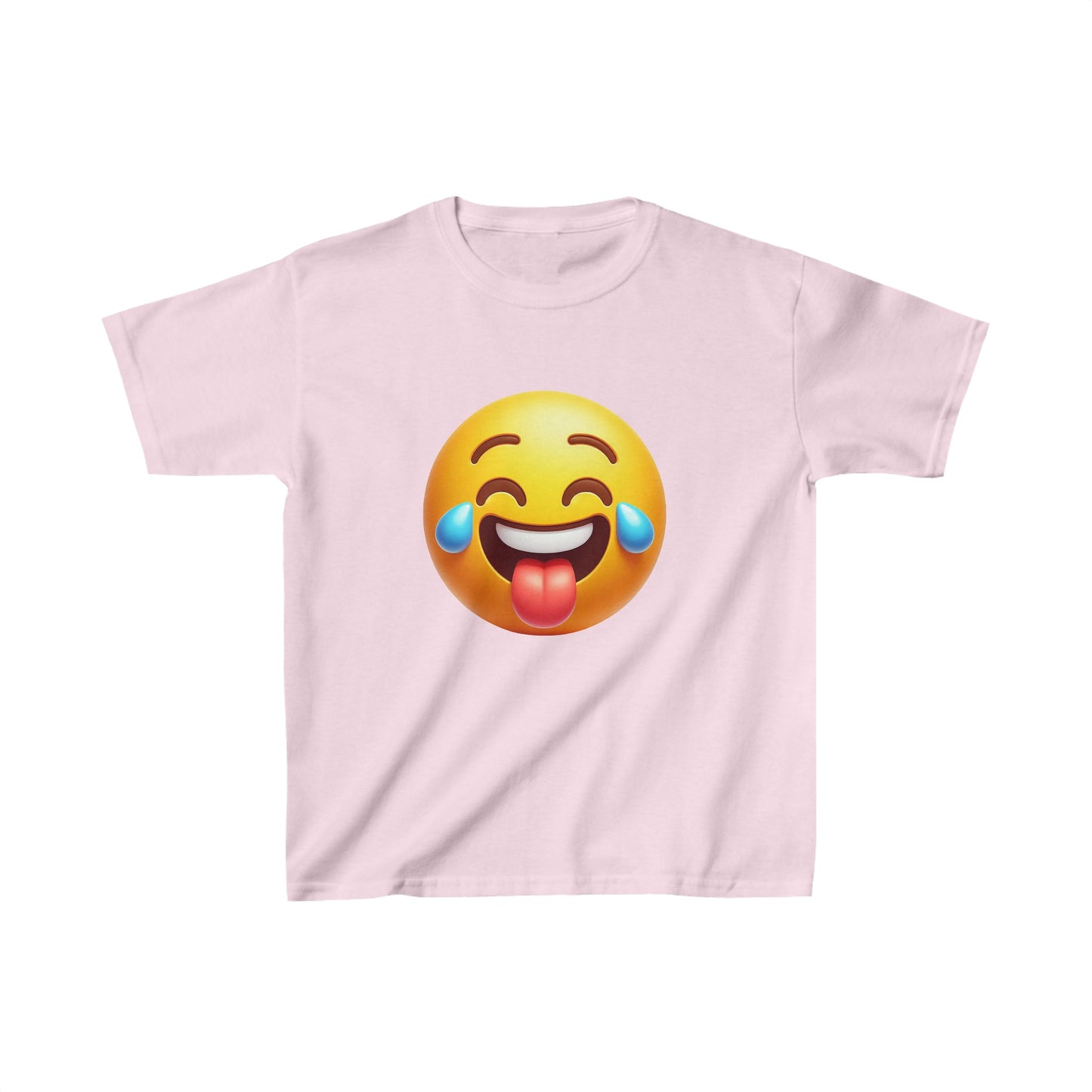 Emoji sonriente | Camiseta de algodón pesado para niños