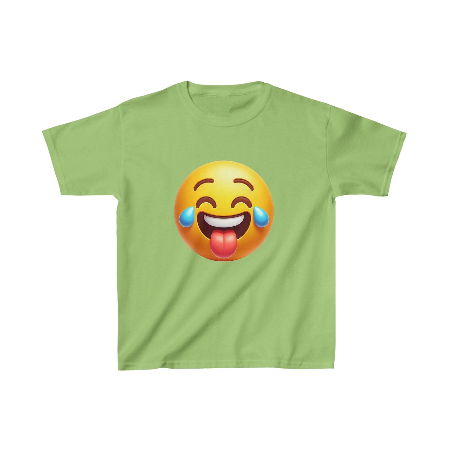 Emoji sonriente | Camiseta de algodón pesado para niños