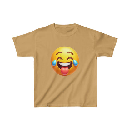 Emoji sonriente | Camiseta de algodón pesado para niños