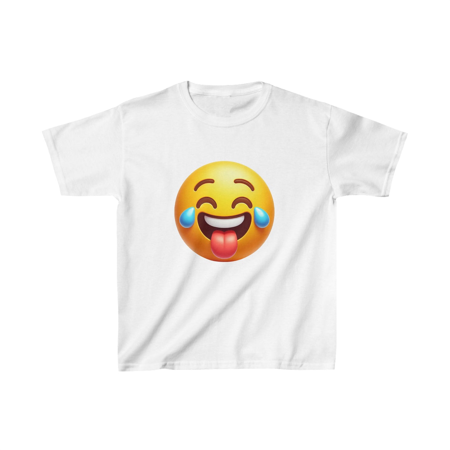 Emoji sonriente | Camiseta de algodón pesado para niños