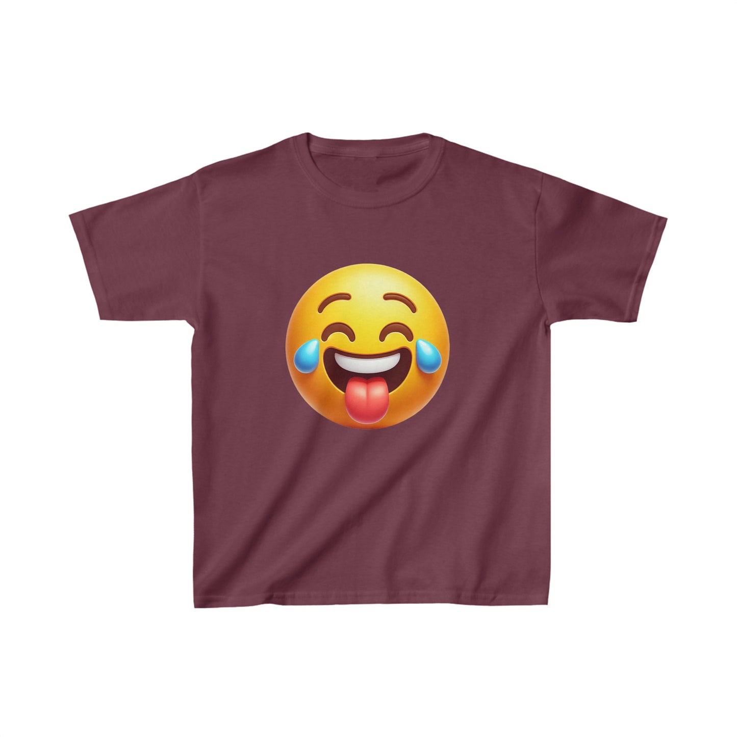 Emoji sonriente | Camiseta de algodón pesado para niños