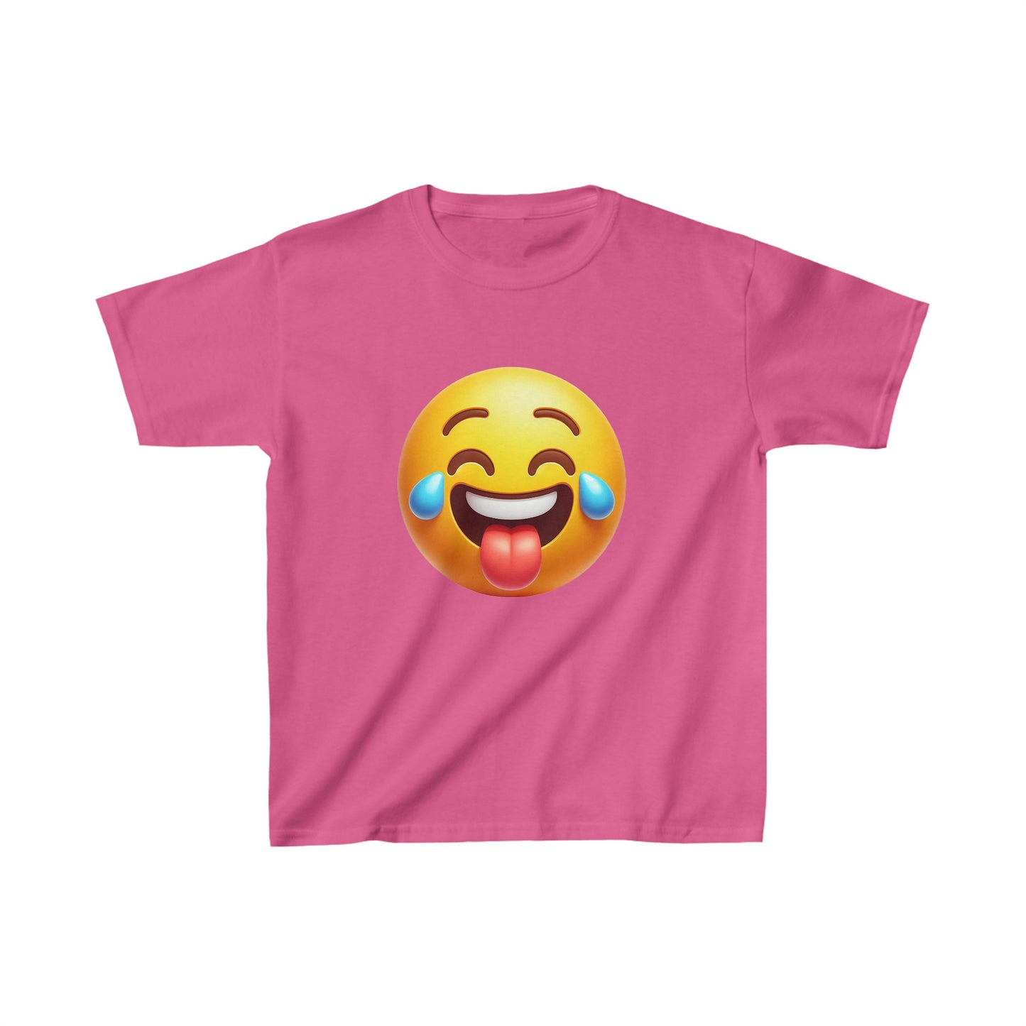 Emoji sonriente | Camiseta de algodón pesado para niños