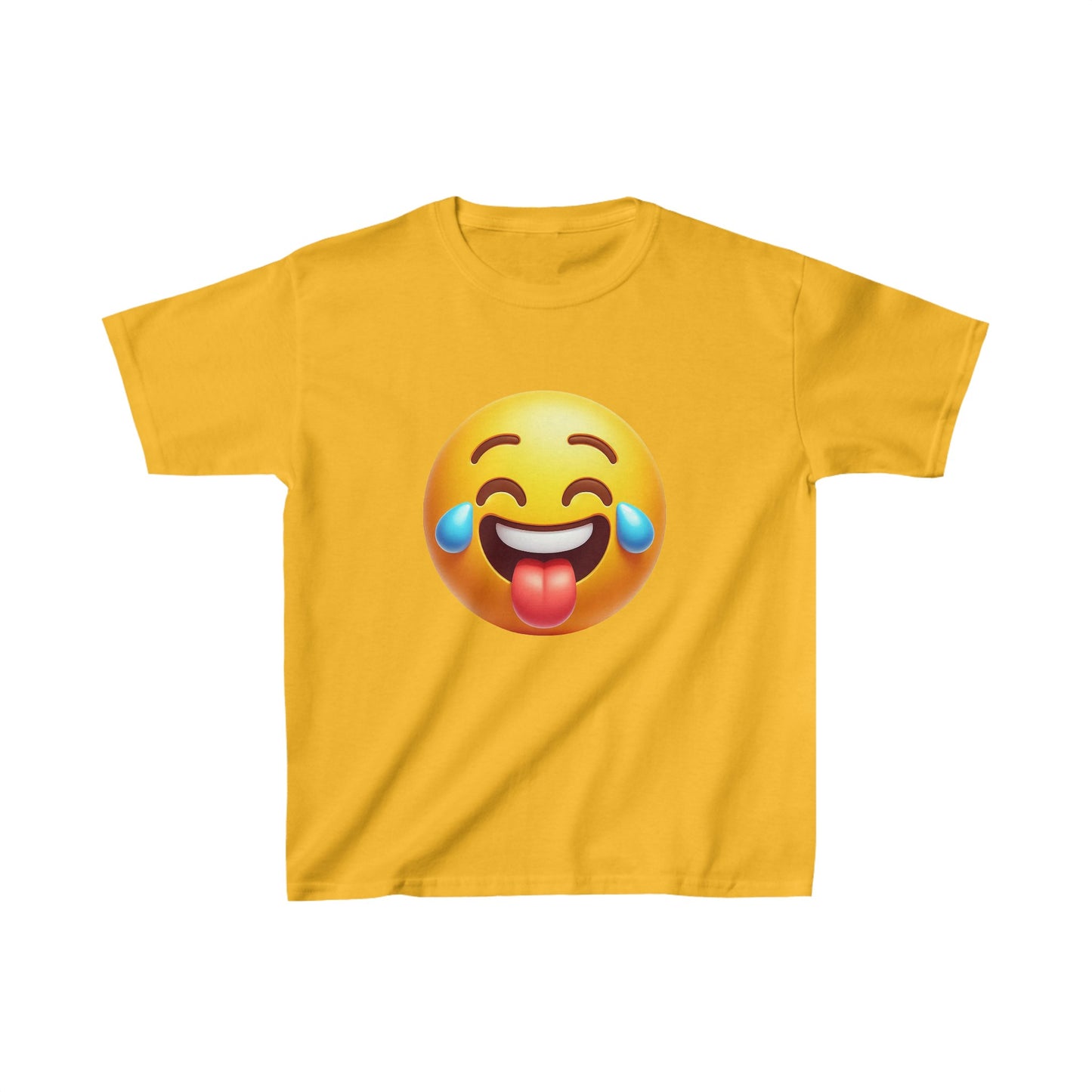 Emoji sonriente | Camiseta de algodón pesado para niños