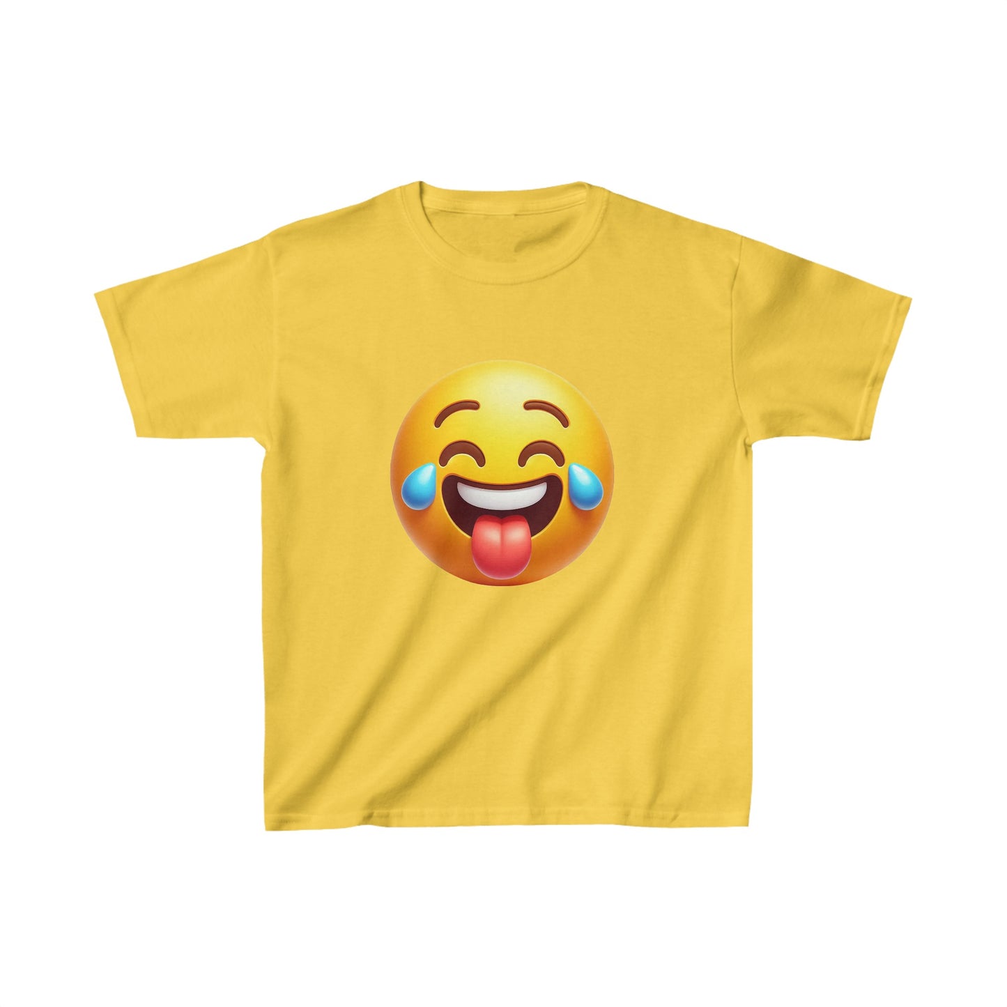 Emoji sonriente | Camiseta de algodón pesado para niños