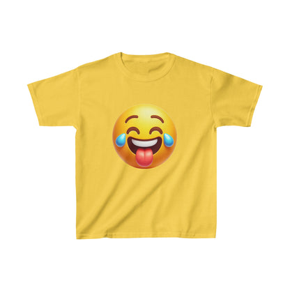 Emoji sonriente | Camiseta de algodón pesado para niños