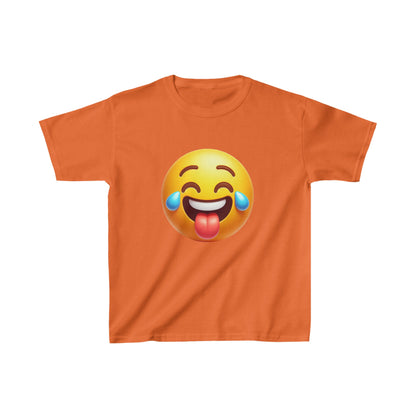 Emoji sonriente | Camiseta de algodón pesado para niños