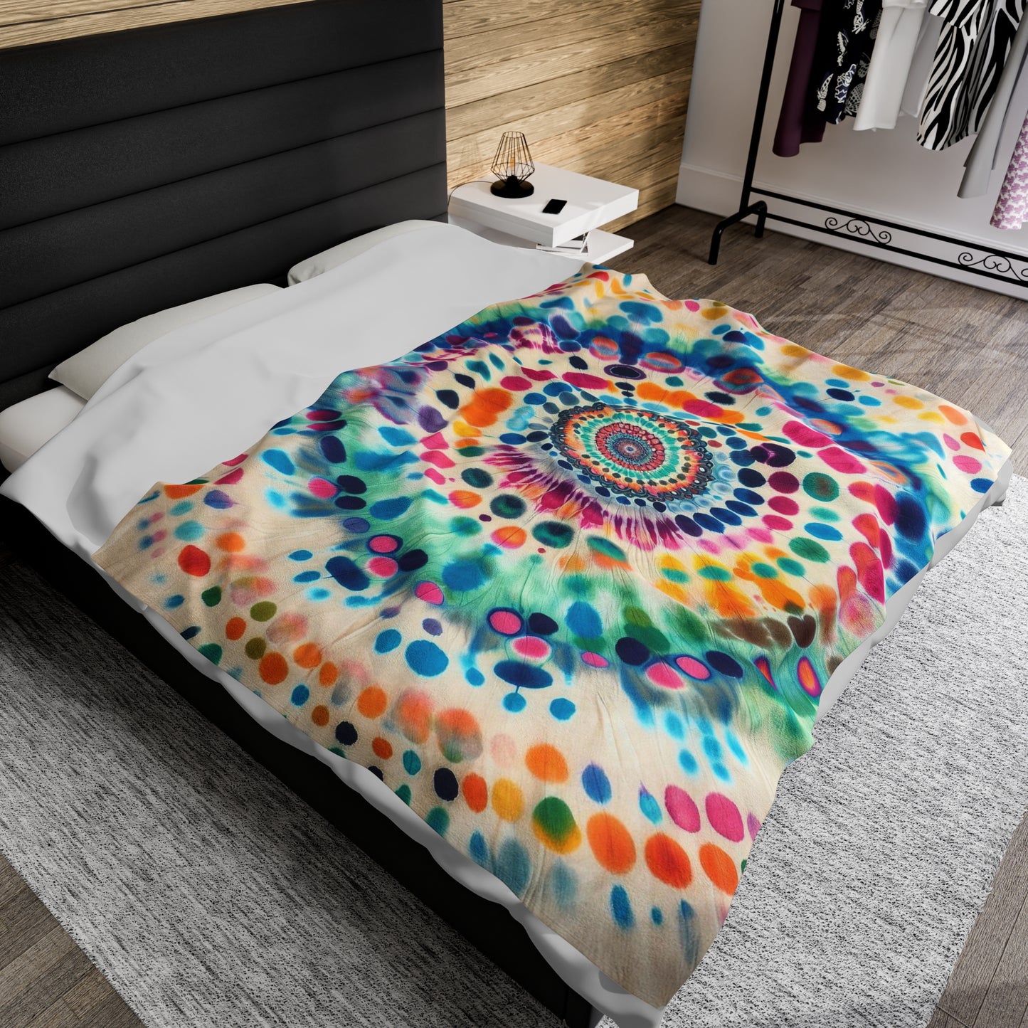 Multicolored Swirl | Velveteen Plush Blanket