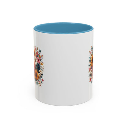 Fleurs multicolores | Tasse à café Accent (11, 15 oz)