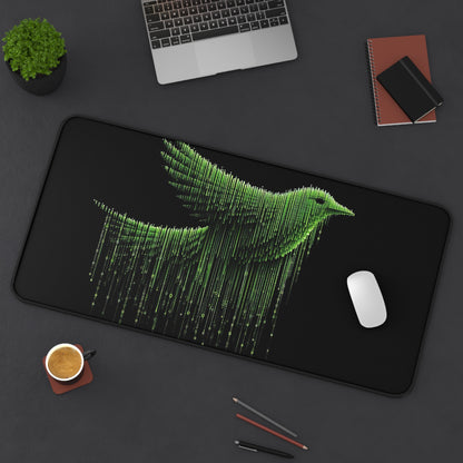 Digital Rain Bird | Desk Mat