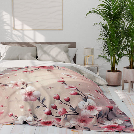 Blooming Cherry Blossoms | Arctic Fleece Blanket