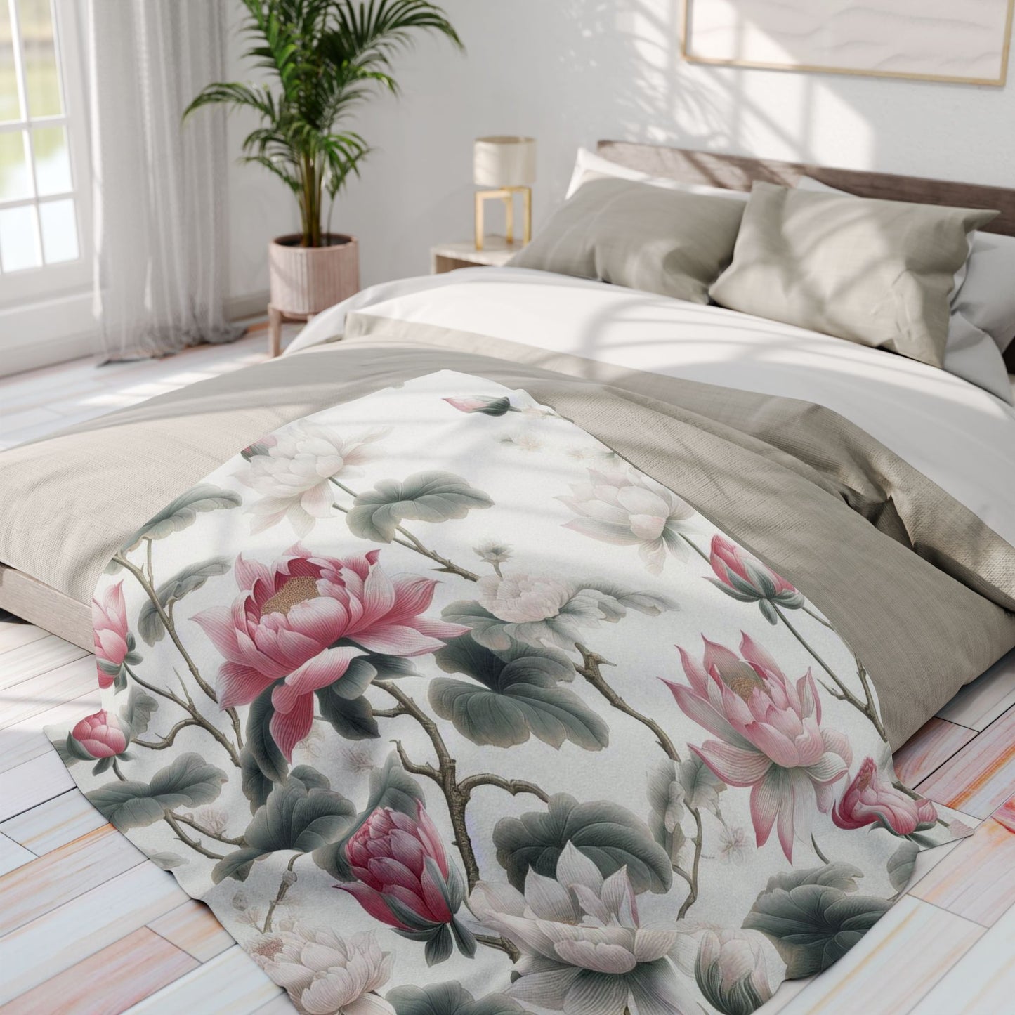 Full Bloom Lotuses | Arctic Fleece Blanket