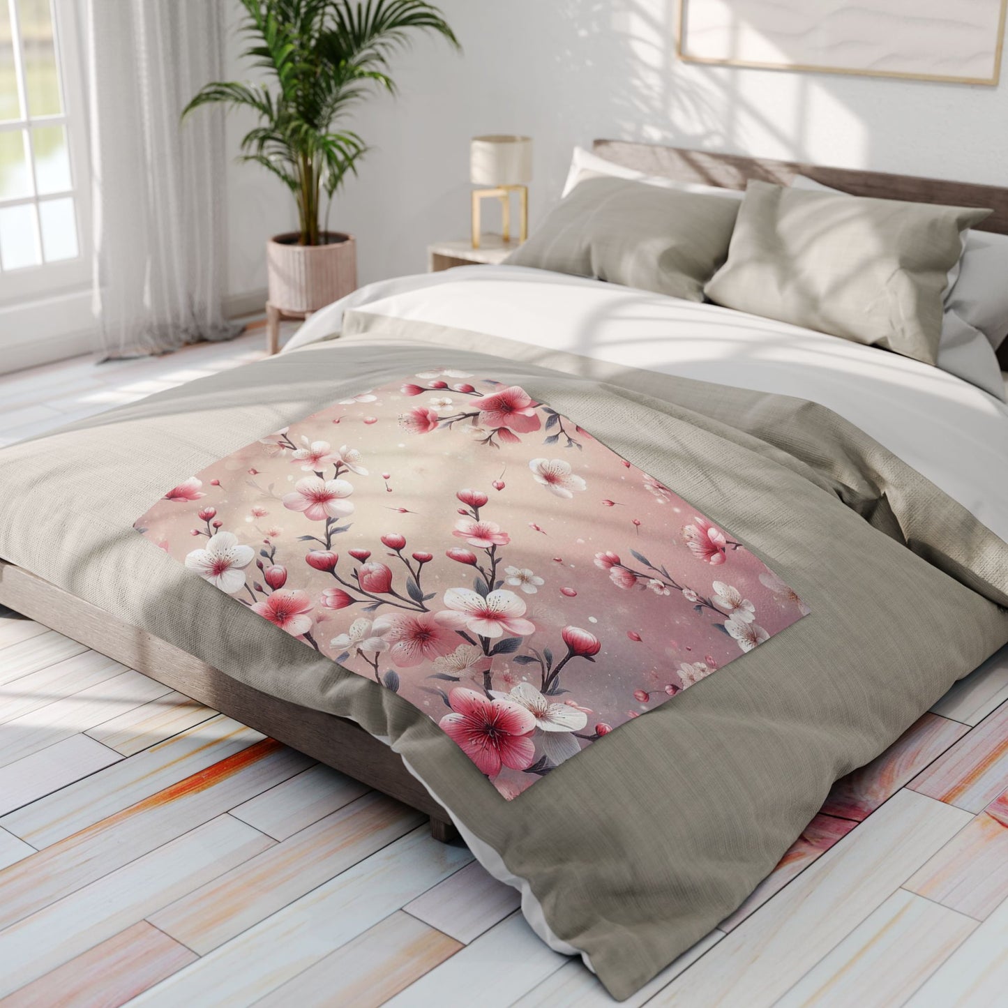 Blooming Cherry Blossoms | Arctic Fleece Blanket