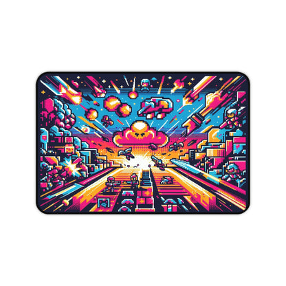 Pixel-art of a Dynamic Battlefield | Desk Mat