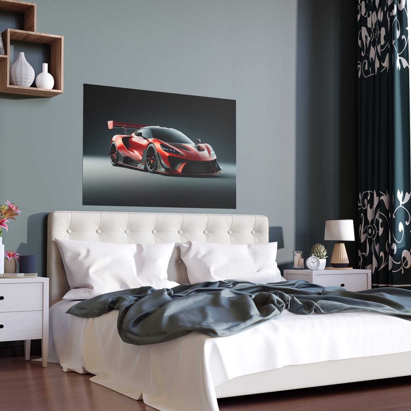 Sports Car with a Spoiler | Indoor and Outdoor Silk Poster