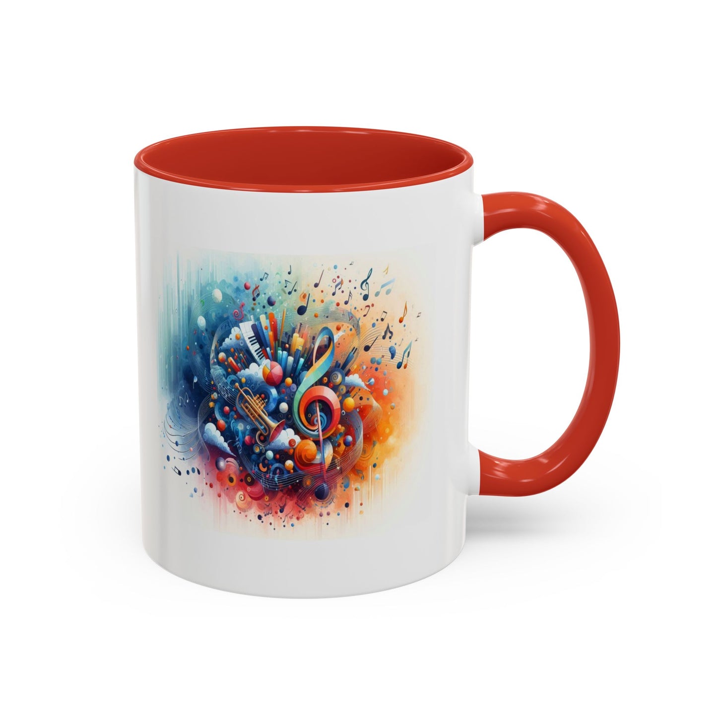 Musical Notes and Instruments | Accent Coffee Mug (11, 15oz)