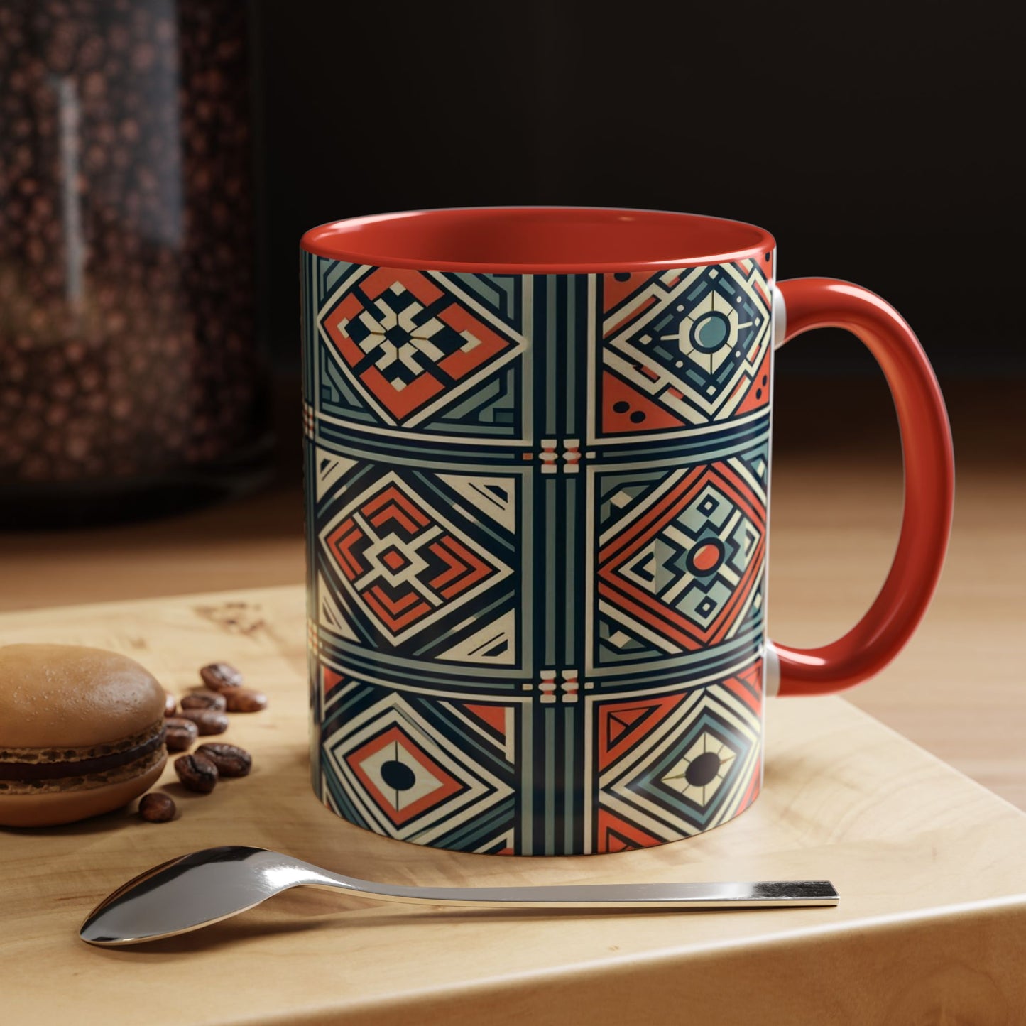 Diamond Geometric Pattern | Accent Coffee Mug (11oz)