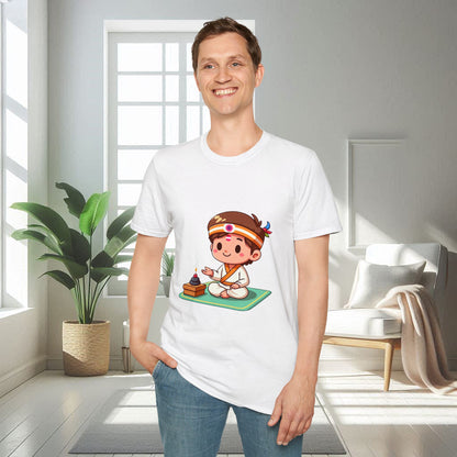 Garçon spirituel animé | T-shirt doux unisexe