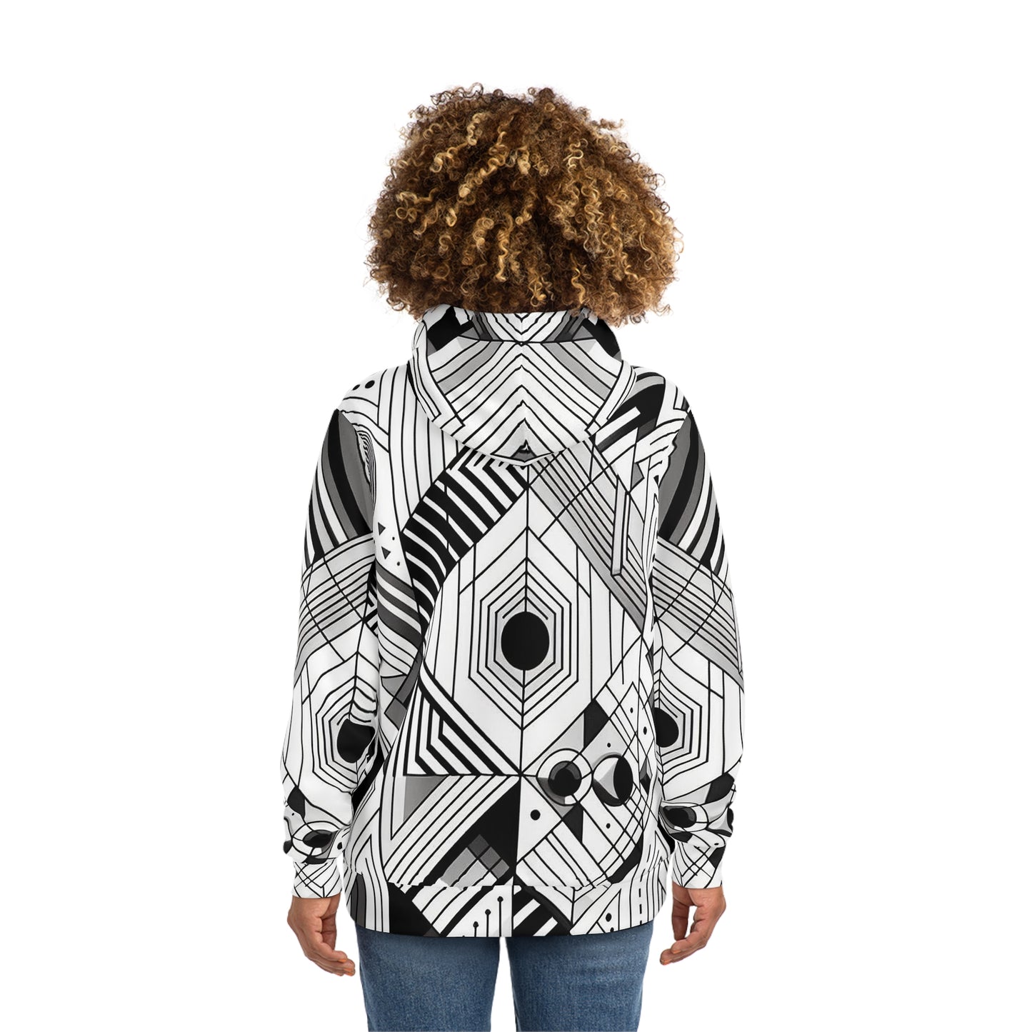 Geometric Black and White Pattern | Unisex Hoodie