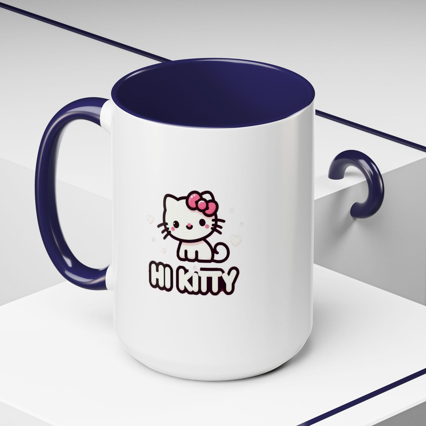 Taza de café con acento de Hi Kitty (11 oz y 15 oz)