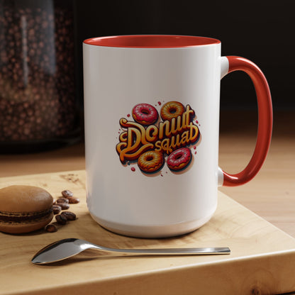 Taza de café con acento de Donut Squad (11 oz y 15 oz)