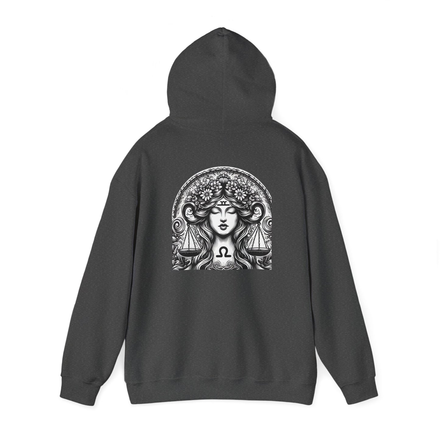 Sudadera unisex con capucha Heavy Blend™, signo del zodíaco de Libra