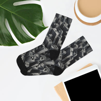 Paysage urbain moderne | Effet 3D | Chaussettes confortables