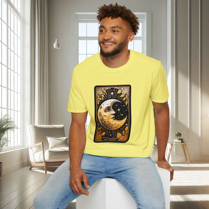 La carte de tarot de la lune | T-shirt doux unisexe