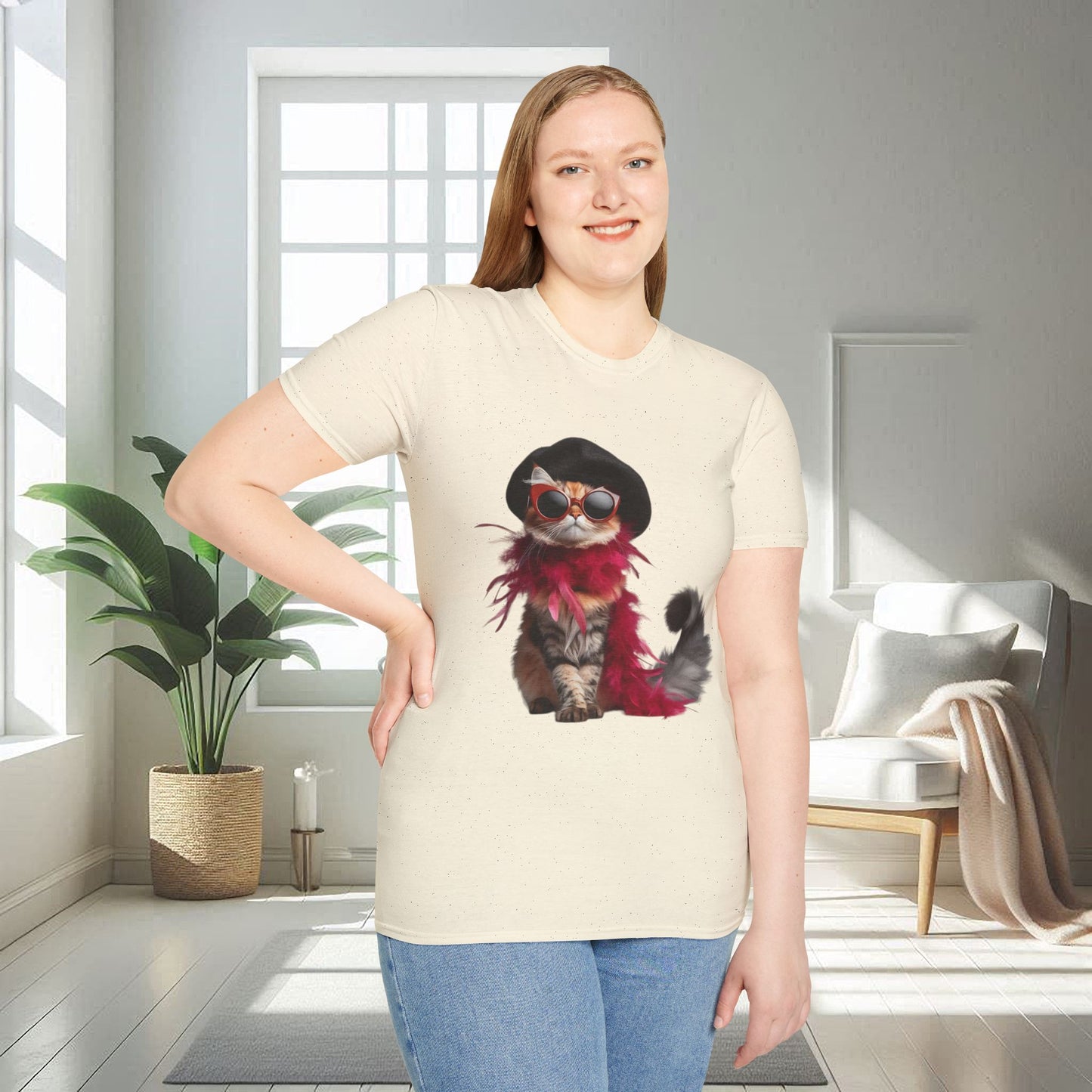 Fashionista Cat | Unisex Soft T-shirt