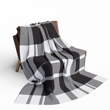 Black, White Pattern | Arctic Fleece Blanket