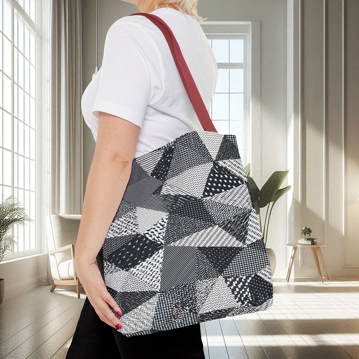 Black, White Abstract Shapes | Tote Bag