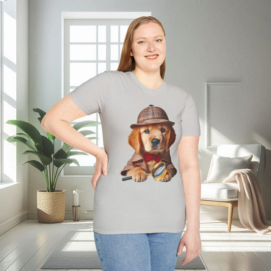 Detective Dog | Unisex Soft T-shirt