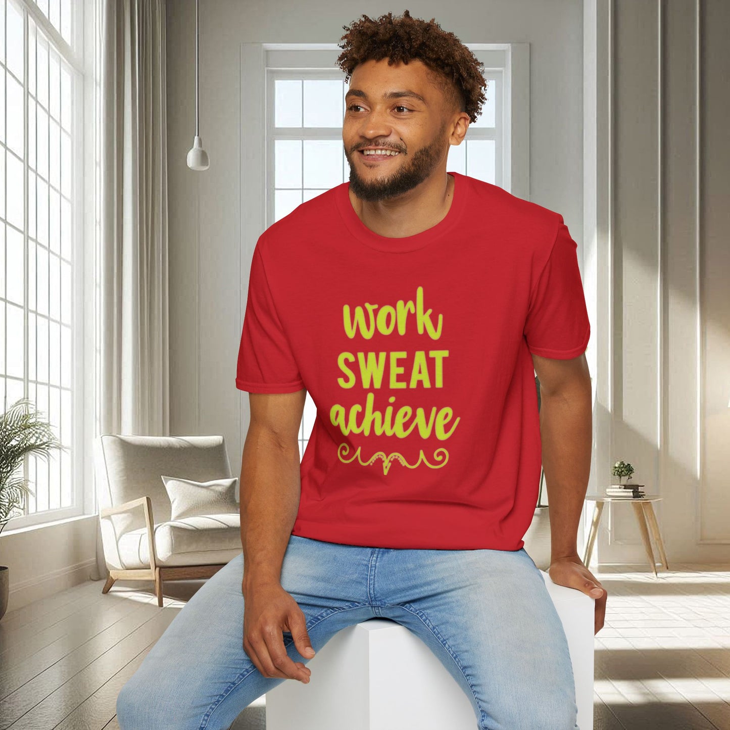 Work Sweat Achieve | T-shirt doux unisexe