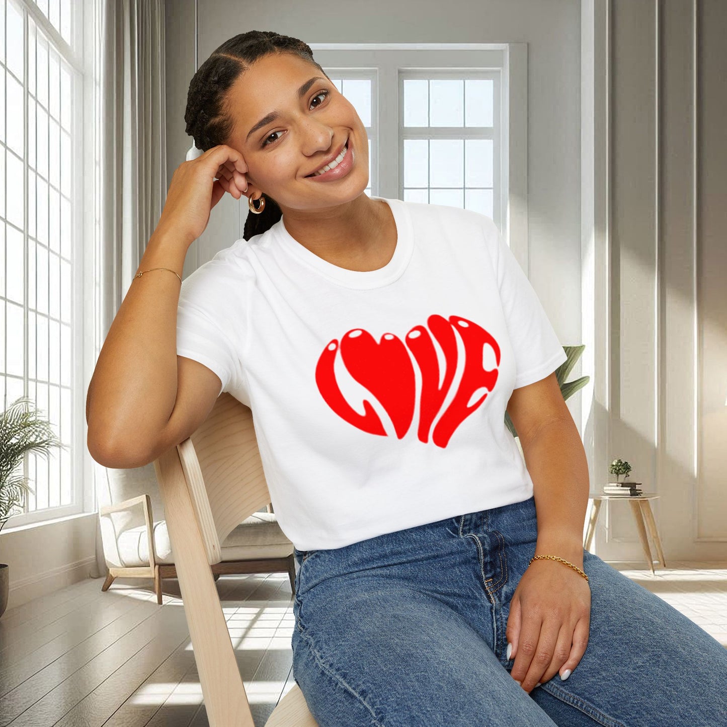 Cœur d'amour | T-shirt doux unisexe