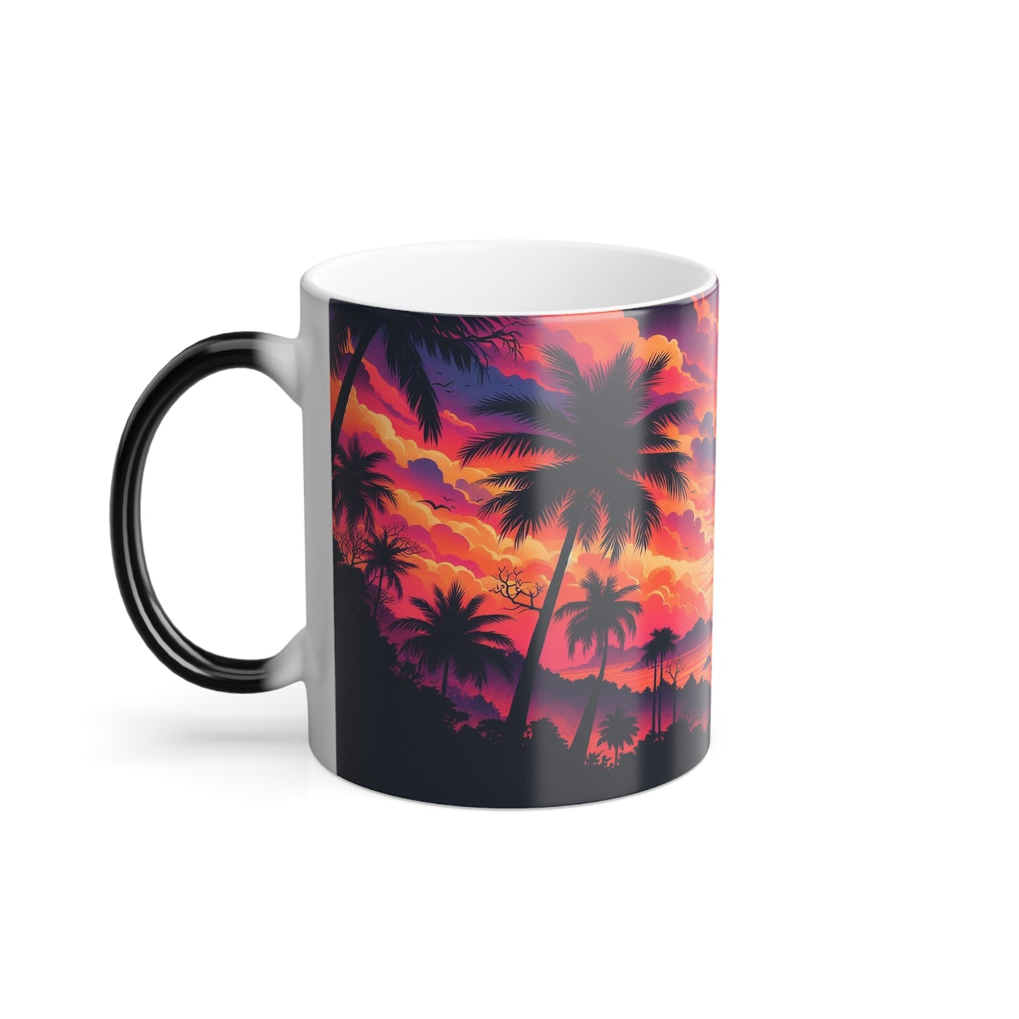 Coucher de soleil à partir d'un tableau | Tasse à changement de couleur, 11 oz