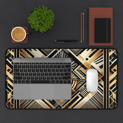 Geometric Gold Pattern | Desk Mat