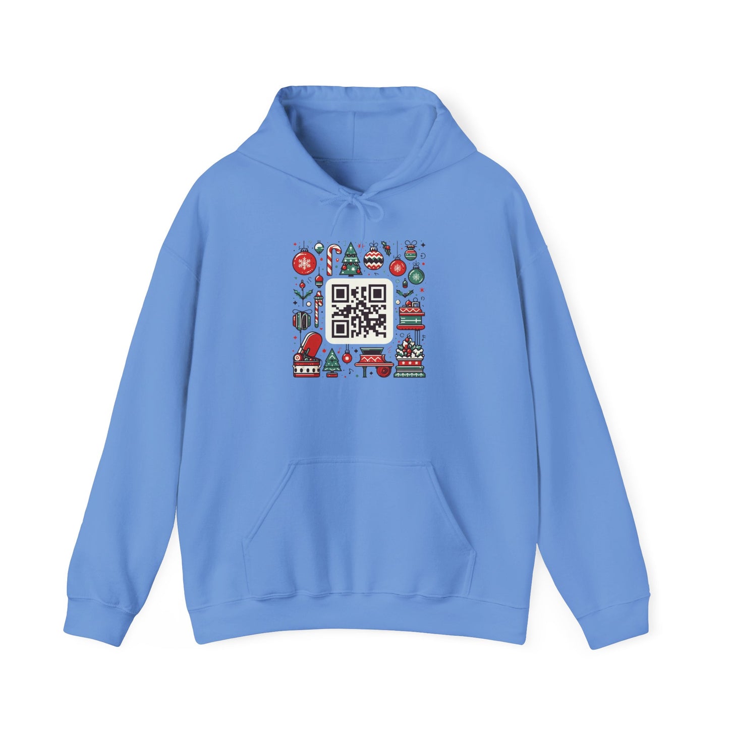 Christmas with a QR Code | Unisex Heavy Blend™ Hooded Sweatshirt