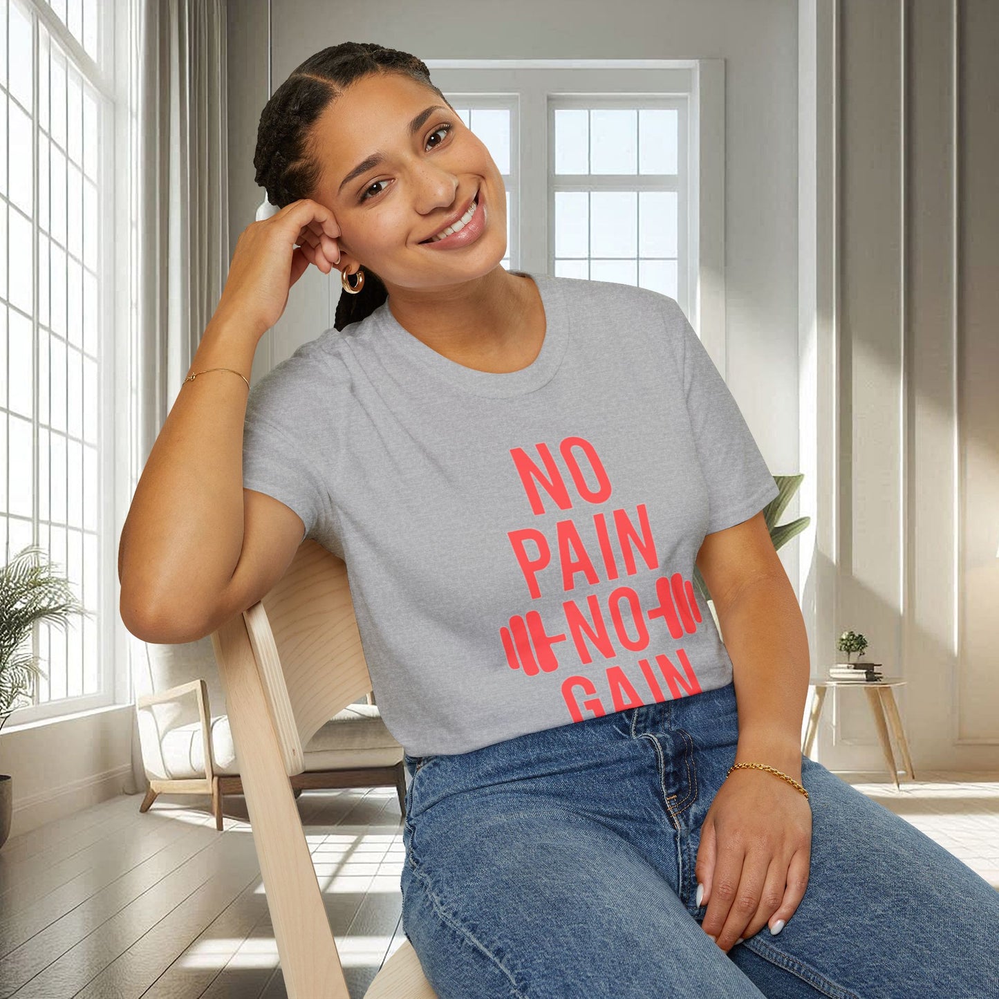 No Pain No Gain | T-shirt unisexe doux