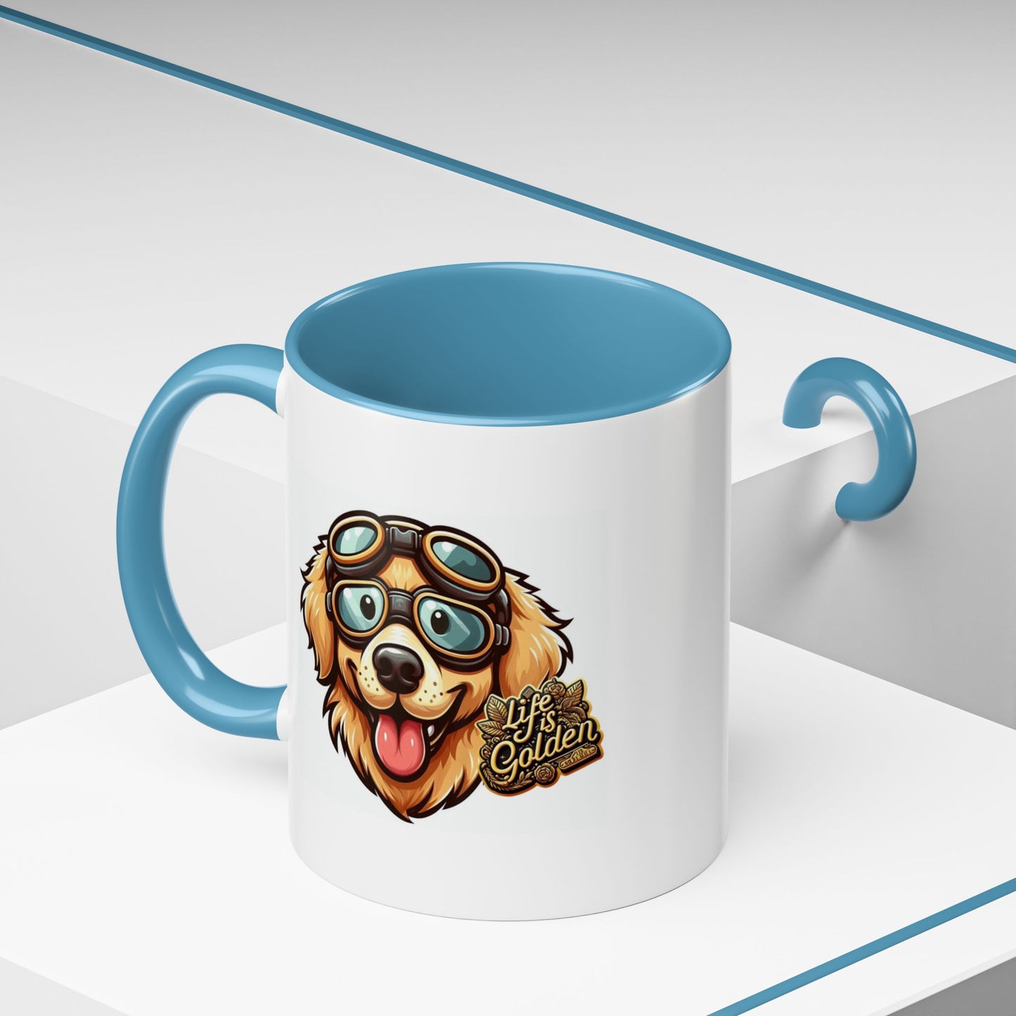 Life is Golden with a Golden Retriever | Accent Coffee Mug (11, 15oz)