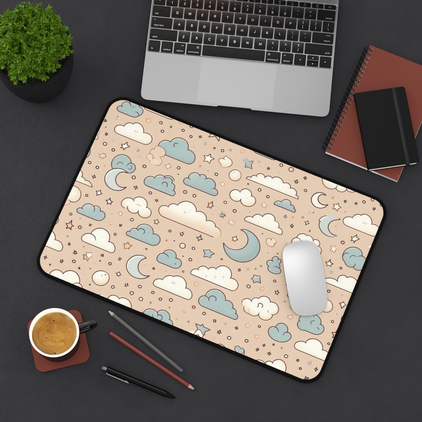 Moons and Clouds for Kids | Desk Mat