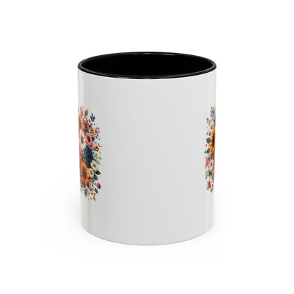 Fleurs multicolores | Tasse à café Accent (11, 15 oz)