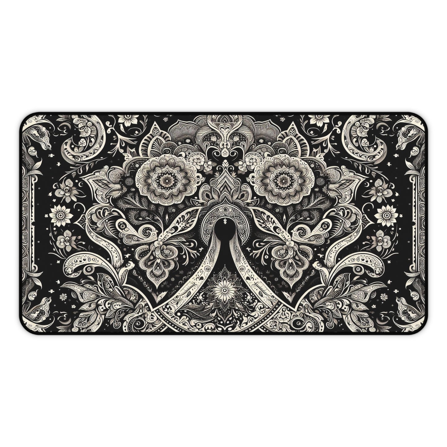 Black and Beige Pattern | Desk Mat