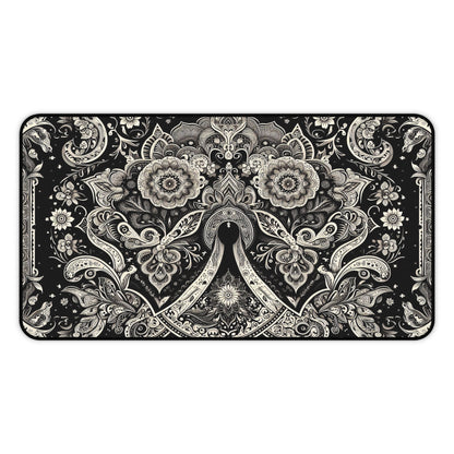 Black and Beige Pattern | Desk Mat