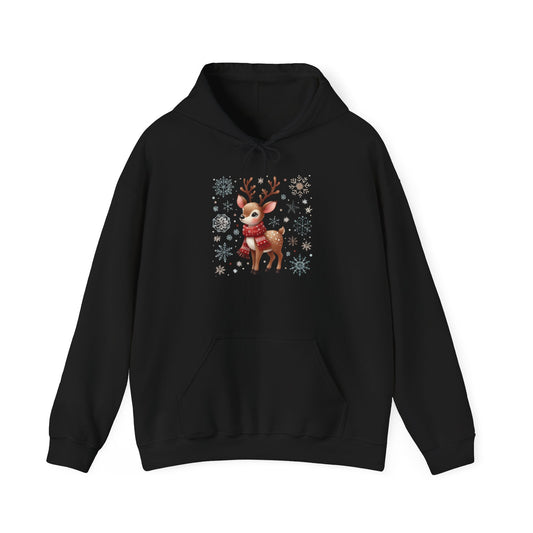 Baby Reindeer in a Festive Mood | Unisex Heavy Blend™ Hooded Sweatshirt