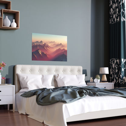 Dawn on the Mountains | Indoor and Outdoor Silk Poster