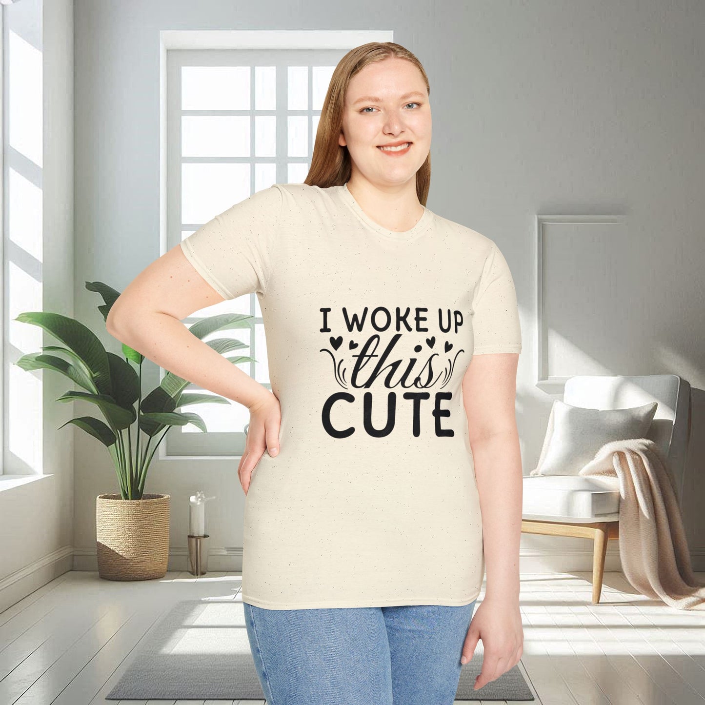 Me desperté con esta linda camiseta unisex suave