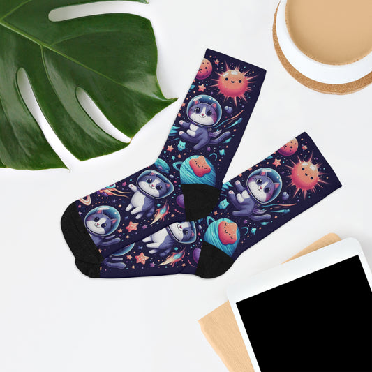 Chats astronautes | Chaussettes confortables