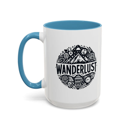 Wanderlust for the Travelling Soul | Accent Coffee Mug (11, 15oz)