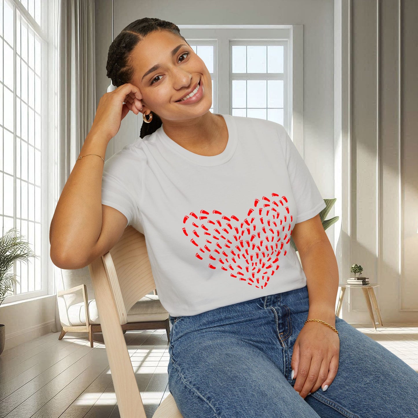 Footprint of Hearts | Unisex Soft T-shirt