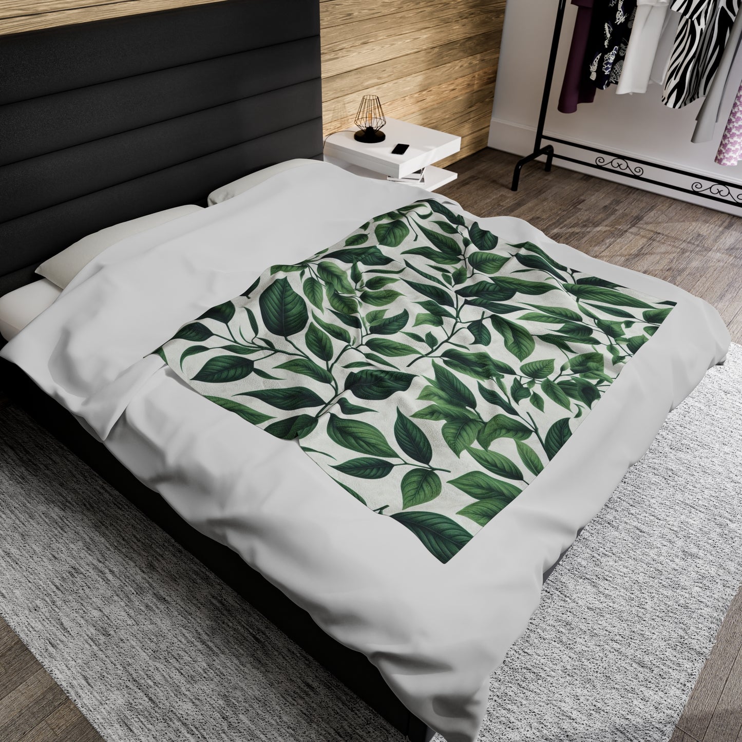 Leaves And Twigs | Velveteen Plush Blanket